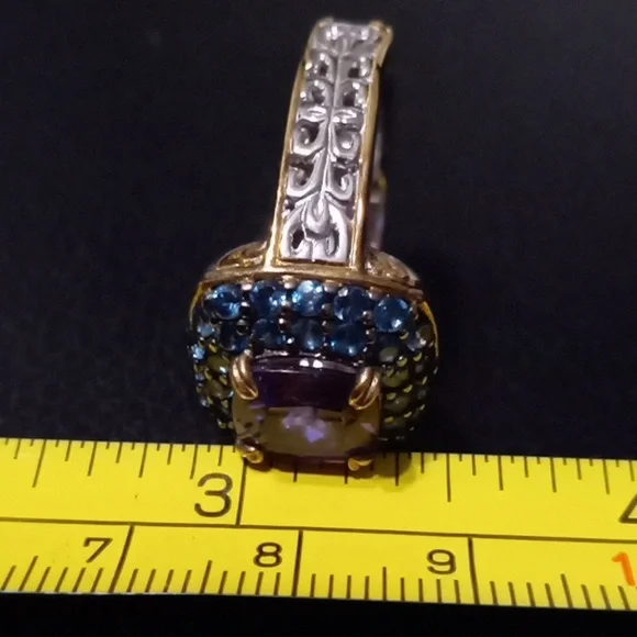 MICHAEL VALITUTTI AFRICAN AMETHYST AND NEON APATITE RING - Picture 9 of 9